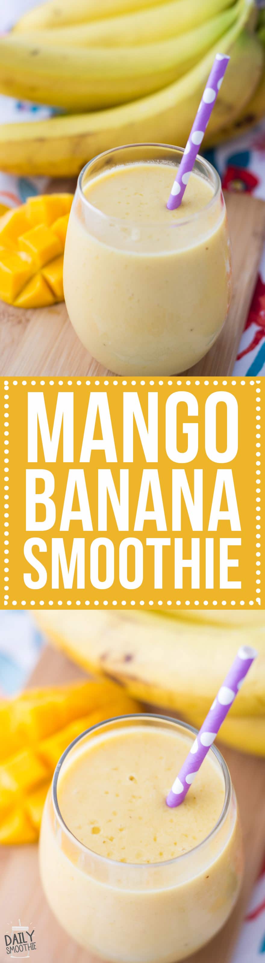 This mango banana smoothie recipe is creamy and delicious! This sweet smoothie will make you feel like you're in the tropics.
