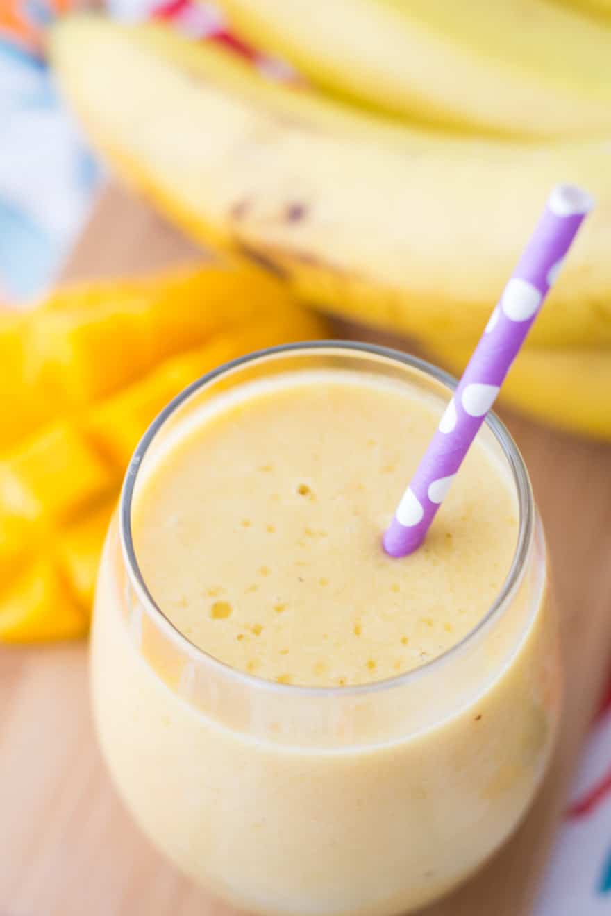 4 Ingredient Mango Banana Smoothie A Healthy Tropical Drink 