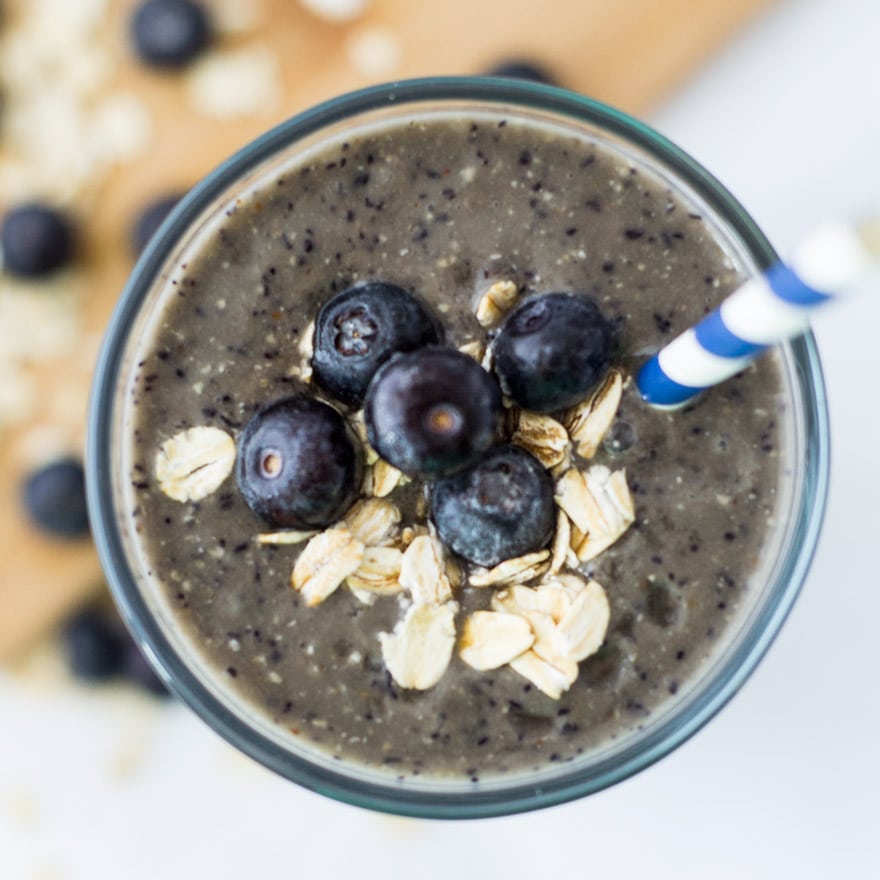 Blueberry Banana Oatmeal Smoothie