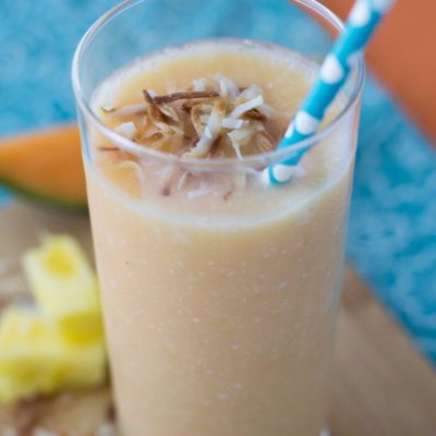 Creamy Cantaloupe Smoothie – Dairy Free and Low Calorie