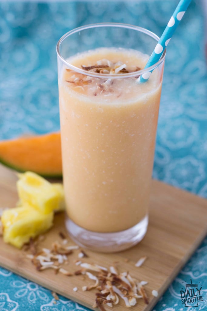 This yummy cantaloupe smoothie recipe is a refreshing drink for summer! It's also dairy-free for those of you with dairy allergies or sensitivities.