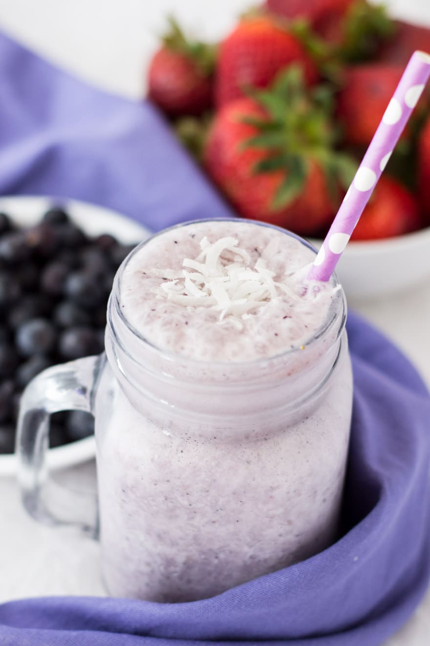 Double Berry Protein Smoothie for a Post-Workout Boost