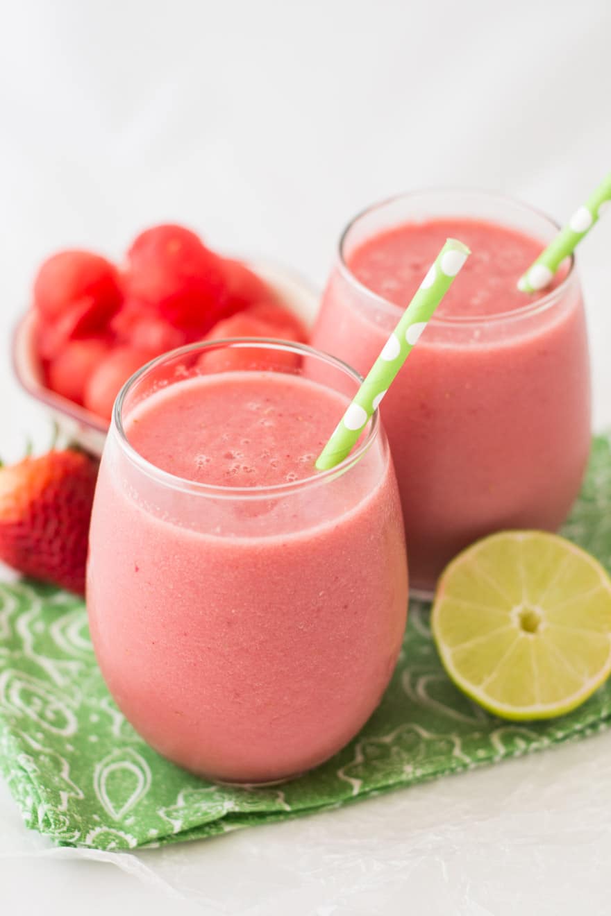 Watermelon Strawberry Smoothie Recipe - Dairy and Gluten Free