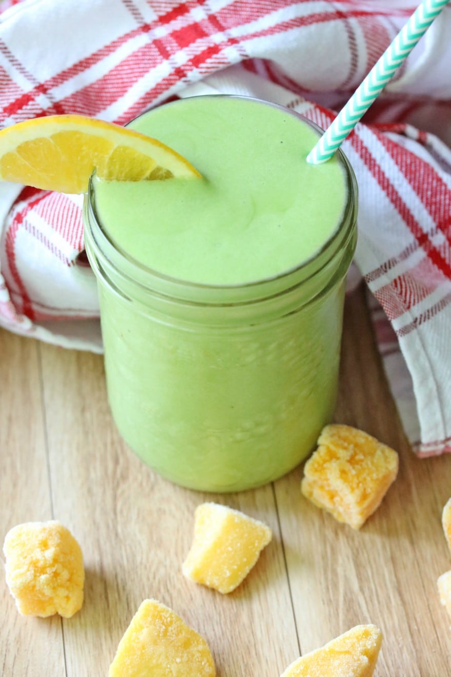 Orange Mango Green Protein Smoothie