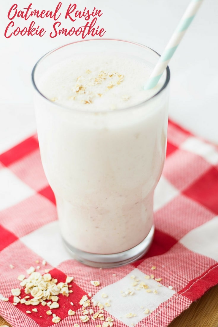 Our Oatmeal Raisin Cookie Smoothie tastes like dessert but is so good for you! #smoothies #smoothierecipes #healthy