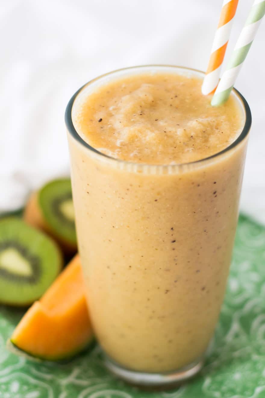 Cantaloupe Kiwi Papaya Smoothie Recipe