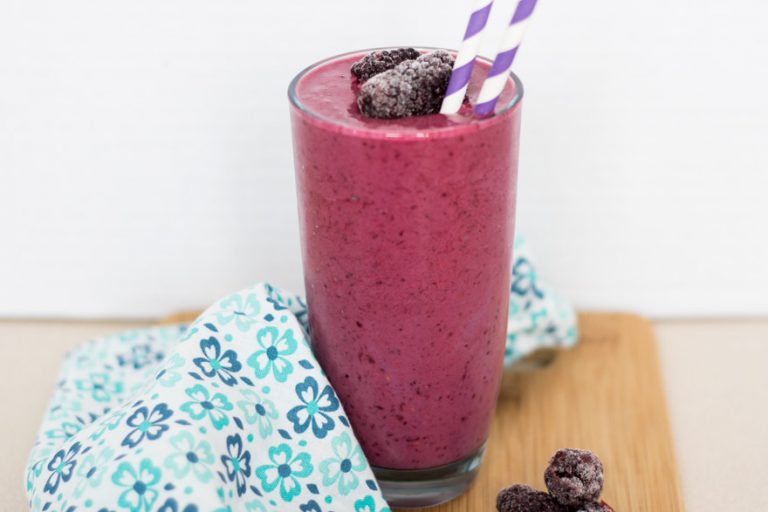 Blackberry Raspberry Smoothie Recipe Vegetarian and GlutenFree