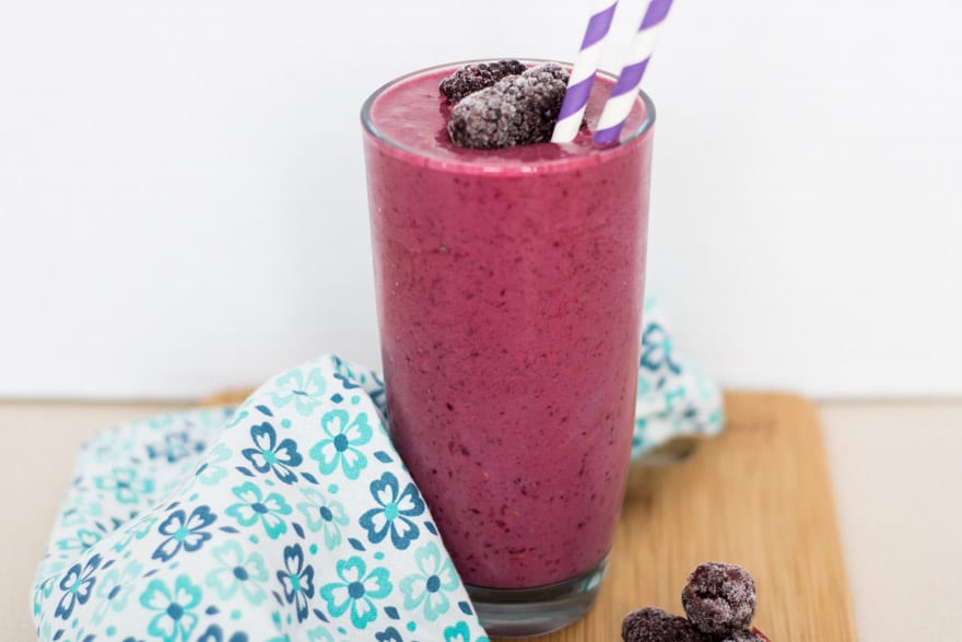 easy blackberry raspberry smoothie