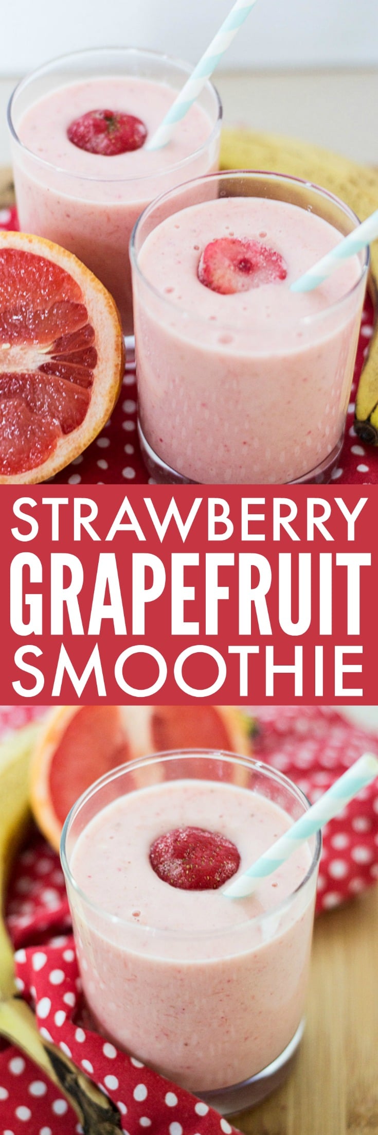 Our Strawberry Grapefruit Smoothie is both sweet and tart, making it a refreshing pick-me-up to start your morning.