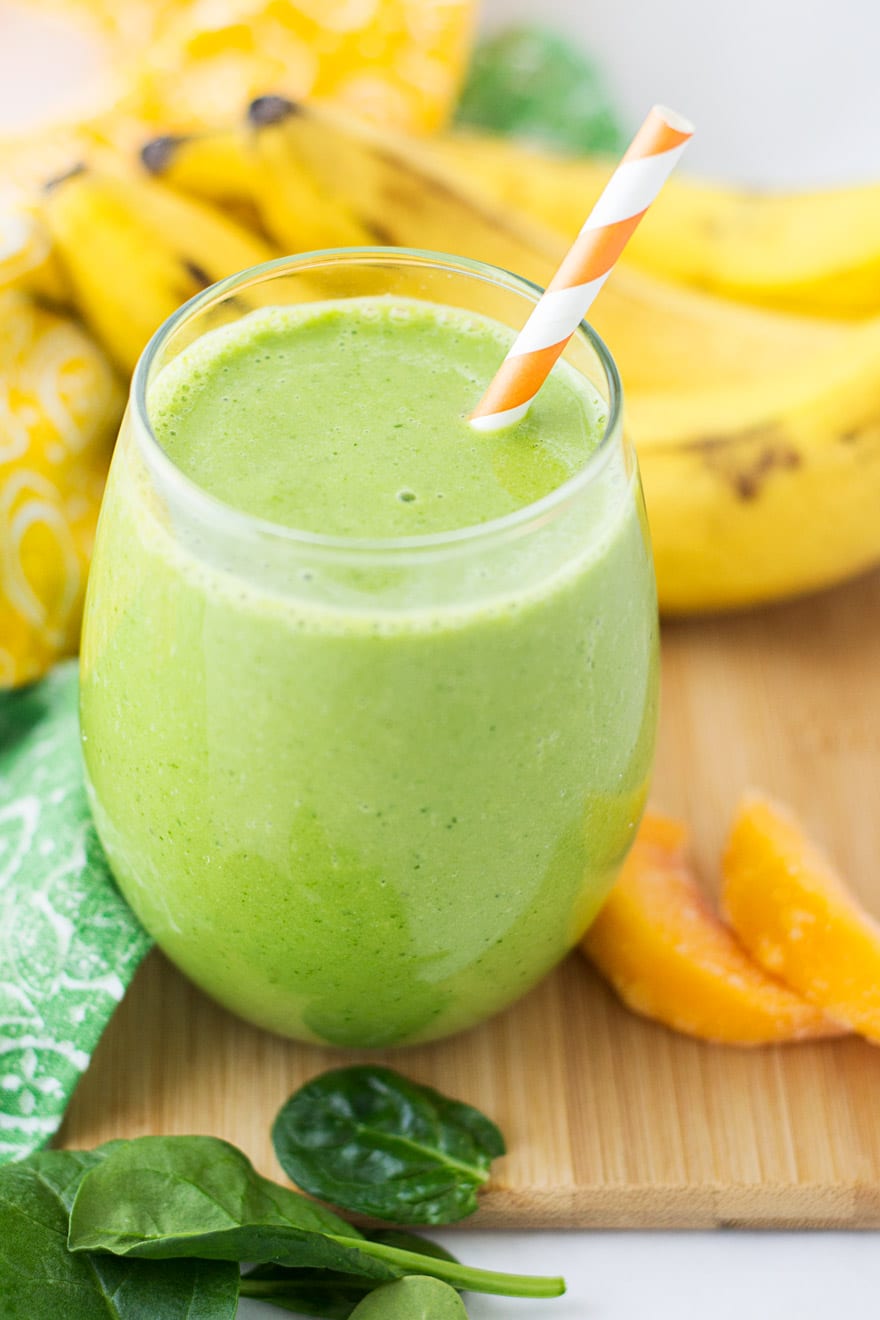 Healthy Peach Spinach Smoothie Recipe