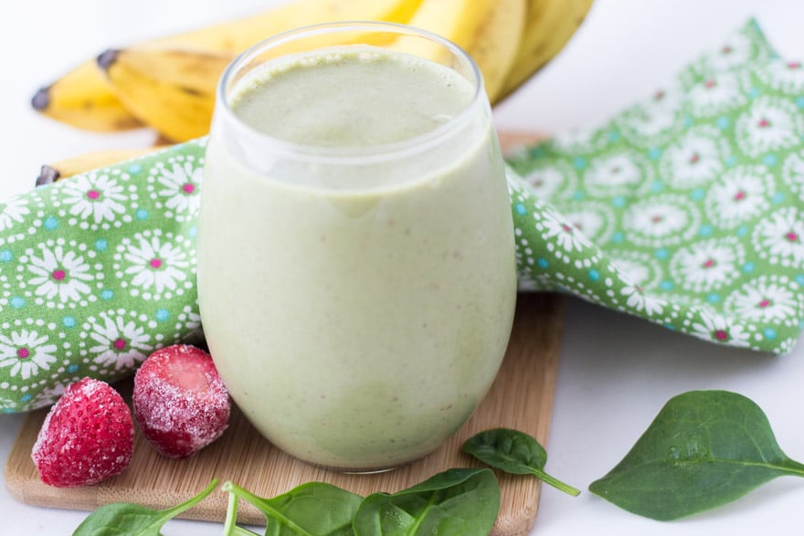 strawberry banana spinach smoothie recipe